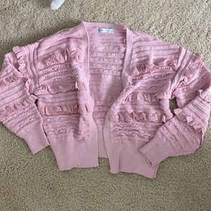 ZARA - knit cardigan with ruffles